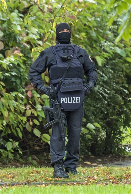 Nmecká policie v Chemnitz