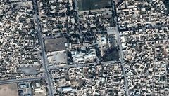 Satelitní snímek nemocnice po útoku