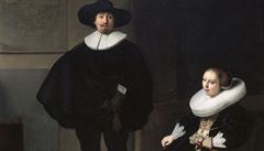 Rembrandt Harmenszoon van Rijn: Dáma a mu v erném (1633)