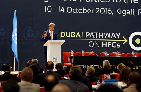 Na konferenci v Kigali vystoupil i ministr zahranií USA John Kerry.