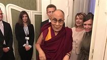 Dalajlama na setkání v Senátu 19. října.