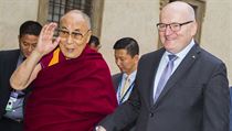 Ministr kultury Daniel Herman se seel s tibetskm duchovnm vdcem dalajlamou.