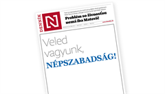 Slovenský list vyšel s prázdnou titulní stranou na podporu maďarských kolegů