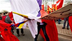 Protesty proti návštěvě Čínského prezidenta: Potyčka příznivců čínského... | na serveru Lidovky.cz | aktuální zprávy