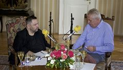 Luboš Xaver Veselý při rozhovoru s prezidentem Milošem Zemanem. | na serveru Lidovky.cz | aktuální zprávy