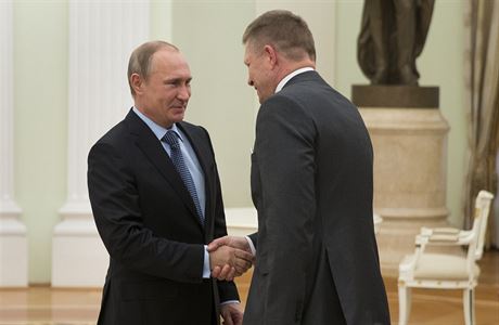 Ruský prezident Putin a slovenský premiér Fico pi setkání v Moskv v ervnu...