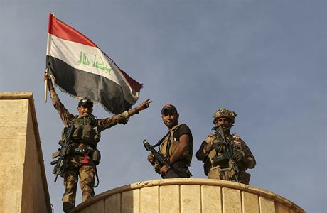 Irt vojci pi bojch o vesnice kolem msta Mosul