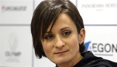 Na tiskovou konferenci k nastávající sezon dorazila Martina Sáblíková dokonale...