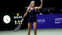 Dominika Cibulková v semifinále Turnaje mistry.