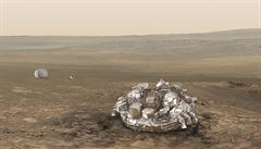 Ilustrace modulu Schiaparelli na Marsu | na serveru Lidovky.cz | aktuální zprávy