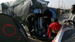 Situace v migrantském táboe v Calais.