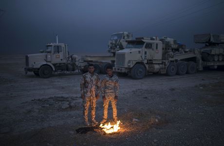 Irt vojci dr pozice jin od Mosulu.