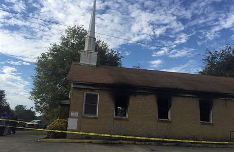 Baptistický kostel ve ticetitisícovém mst Greenville tce pokodil poár.