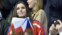 Hokejový turnaj Karjala: ČR - Švédsko, fanynka domácích.