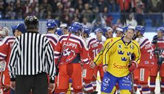 Úastník posledních dvou MS Michal Jordán (vlevo) pojede po návratu z NHL hned na Channel One Cup.