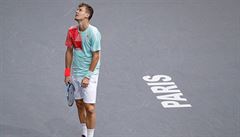 Tomá Berdych na turnaji v Paíi