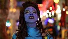 Masky na West Hollywood Halloween Carnaval v Kalifornii
