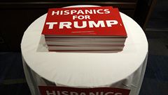 Hispánci pro Trumpa, stojí na kartice.