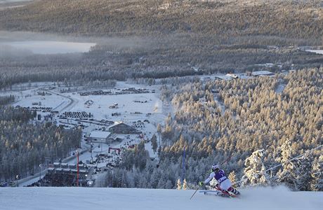 Mikaela Shiffrinov pi slalomu Svtovho pohru ve finskm Levi.