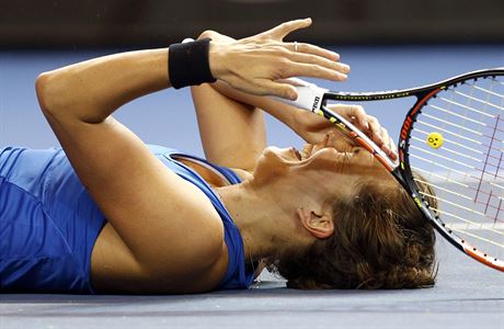 Barbora Strýcová po vítzství ve finále Fed Cupu