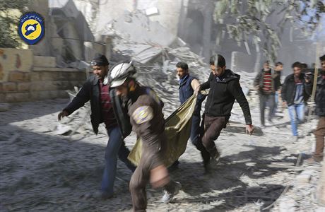 Nsledky bombardovn Aleppa.