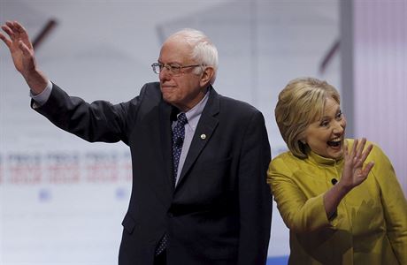 Bernie Sanders a Hillary Clintonová.