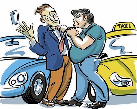 Problematický vztah řidičů Uberu a taxislužby