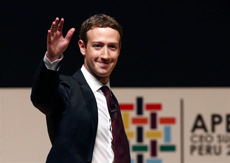 Zakladatel Facebooku Mark Zuckerberg na konferenci v Peru v listopadu 2016.