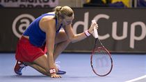 Petra Kvitová ve finále Fed Cupu.