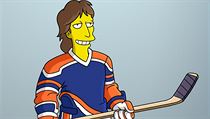 Wayne Gretzky ve sv animovan podob v Simpsonovch.