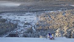 Mikaela Shiffrinová pi slalomu Svtového poháru ve finském Levi.