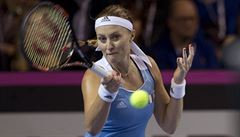 Kristina Mladenovicová ve finále Fed Cupu.