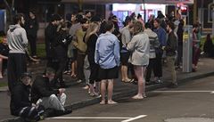 Obyvatelé Nového Zélandu po evakuaci.