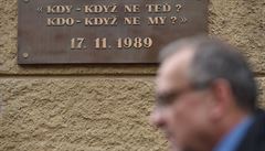 Pedseda strany TOP 09 Miroslav Kalousek uctil památku 17. listopadu