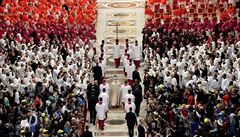 Pape v ele prvodu nových sedmnácti kardinál