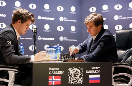 Magnus Carlsen a Sergej Karjakin