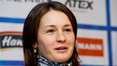 Biatlonistka Veronika Vítková vystoupila 21. listopadu v Praze ped zahájením...