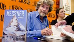 Italský horolezec, cestovatel a spisovatel Reinhold Messner v Praze.