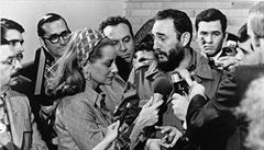 Fidel Castro odpovídá na dotazy americké reportérky NBC Barbary Walters.