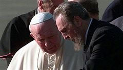 Fidel Castro spolu s papeem Janem Pavlem II.