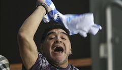 Finále Davis Cuou si nenechal ujít ani legendární fotbalista Diego Maradona.