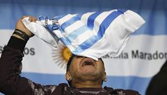 Diego Maradona v extázi.