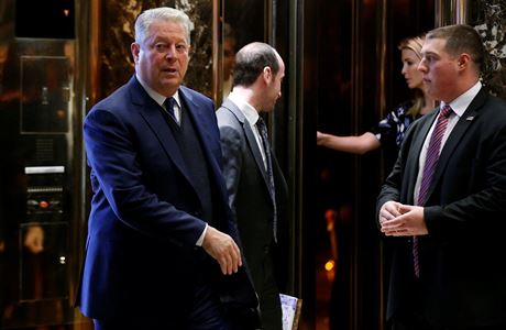 Al Gore po setkn s Donaldem Trumpem na Manhattanu v New Yorku