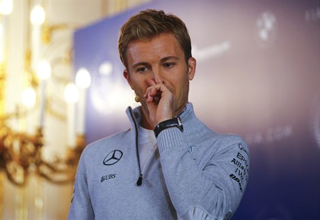 Nico Rosberg na tiskové konferenci ve Vídni.