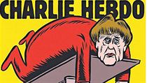 Nmeck kanclka Angela Merkelov na tituln strnce nmeck verze asopisu...