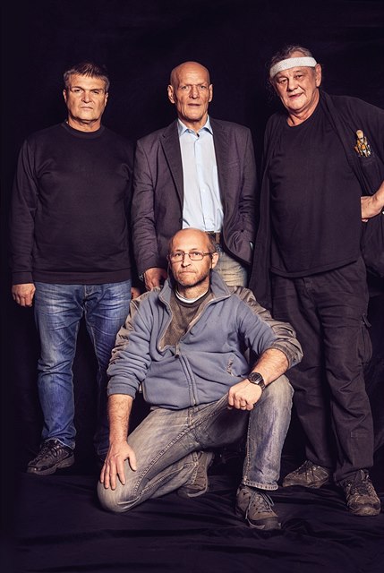 Bývalí bodyguardi Václava Havla. Zleva: Jiří Vrbský, Petr Jákl, František...