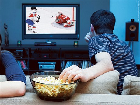 Hokejové mistrovství světa v televizi - ilustrační foto