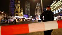 Berlnsk policie uzavela okol vnonho trhu na nmst Breitscheidplatz u...