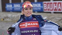 Gabriela Soukalová trénuje ped startem závodu Svtového poháru v Novém Mst...