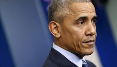 Americký prezident Barack Obama na své letoní poslední tiskové konferenci v...